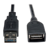 Tripp Lite UR024-001 USB-kabel 0,3 m USB 2.0 USB A Zwart