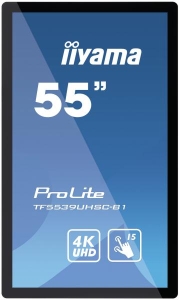 iiyama ProLite TF5539UHSC-B1AG touch screen-monitor 139,7 cm (55\") 3840 x 2160 Pixels Multi-touch Multi-gebruiker Zwart