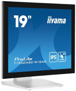 iiyama ProLite T1932MSC-W1SAG computer monitor 48,3 cm (19\") 1280 x 1024 Pixels Full HD LED Touchscreen Tafelblad Wit