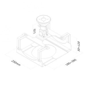 Beamer ceiling mount - universal - heigh