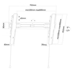 Flat Screen Wall Mount 37-75I Black