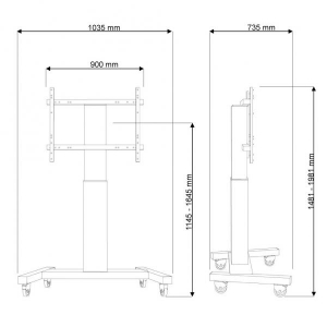 Motorised Mobile Floor Stand 42-100i