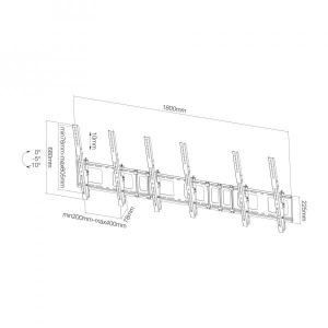 Wall Mount for menu board -3scr-portrait