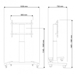 Mot mob floor stand VESA 200x200 800x600