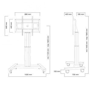 Motorized Mobile Floor Stand 42-100i