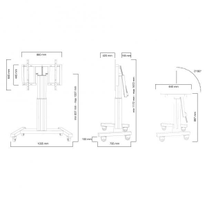 Motorized Mobile Floor Stand 42-100i