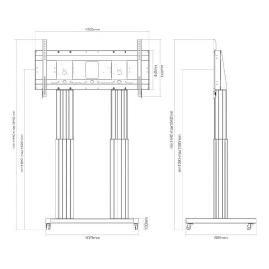 Motorised Mobile Floor Stand - 1200x600