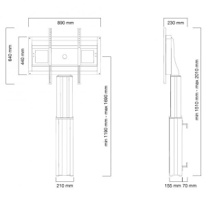 Motorized Mobile Floor Stand 42-100i