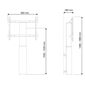 Mot fl stand/wall VESA 200x200 800x600