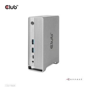 CLUB3D USB Gen2 Type-C Triple Display DP Alt mode Displaylink Dynamic PD Charging Dock met 120 Watt PS