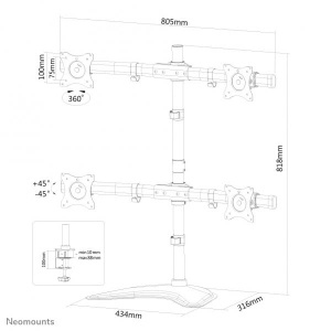 Neomounts by Newstar Select monitor bureausteun