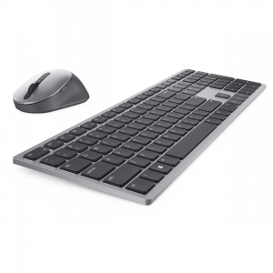 DELL KM7321W toetsenbord RF-draadloos + Bluetooth AZERTY Belgisch Grijs, Titanium