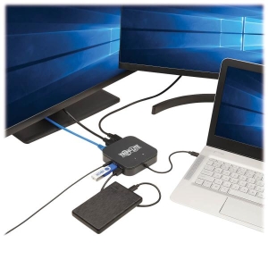 Tripp Lite MTB3-DOCK-04 notebook dock & poortreplicator Bedraad Thunderbolt 3 Zwart