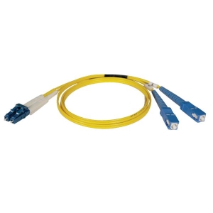 Tripp Lite N366-25M Glasvezel kabel 2x LC 2x SC OFNR Blauw, Geel