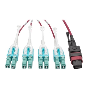 Tripp Lite N845-02M-8L-MG Glasvezel kabel 2 m MPO/MTP 8x LC CMP OM4 Zwart, Magenta, Turkoois