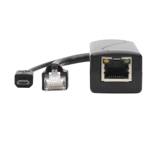 Tripp Lite NPOE-SPL-G-5VMU tussenstuk voor kabels RJ-45 RJ-45, Micro-USB Type-B Zwart