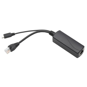 Tripp Lite NPOE-SPL-G-5VMU tussenstuk voor kabels RJ-45 RJ-45, Micro-USB Type-B Zwart