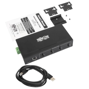 Tripp Lite U223-004-IND-1 interface hub USB 2.0 Type-B 480 Mbit/s Zwart