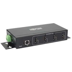 Tripp Lite U223-004-IND-1 interface hub USB 2.0 Type-B 480 Mbit/s Zwart