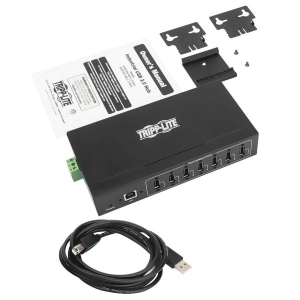 Tripp Lite U223-007-IND-1 interface hub USB 2.0 Type-B 480 Mbit/s Zwart