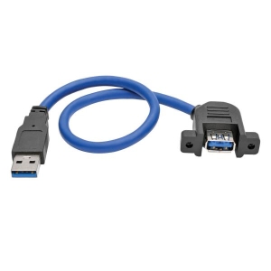 Tripp Lite U324-001-APM USB-kabel 0,3 m USB 3.2 Gen 1 (3.1 Gen 1) USB A Zwart, Blauw