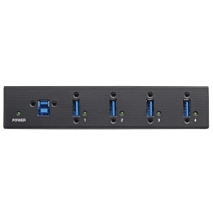 Tripp Lite U360-004-IND interface hub USB 3.2 Gen 1 (3.1 Gen 1) Type-B 5000 Mbit/s Zwart