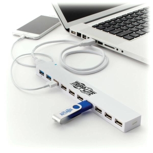 Tripp Lite U360-010C-2X3 interface hub USB 3.2 Gen 1 (3.1 Gen 1) Micro-B 5000 Mbit/s Wit