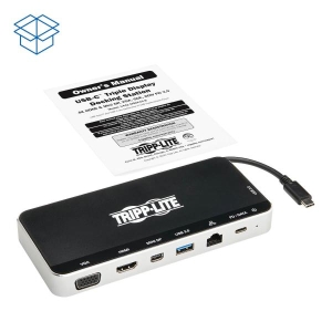 Tripp Lite U442-DOCK16-B notebook dock & poortreplicator Bedraad USB 3.2 Gen 1 (3.1 Gen 1) Type-C Grijs