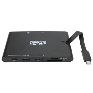 Tripp Lite U442-DOCK3-B notebook dock & poortreplicator Bedraad USB 3.2 Gen 2 (3.1 Gen 2) Type-C Zwart