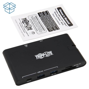 Tripp Lite U442-DOCK3-B notebook dock & poortreplicator Bedraad USB 3.2 Gen 2 (3.1 Gen 2) Type-C Zwart