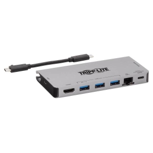 Tripp Lite U442-DOCK5D-GY notebook dock & poortreplicator Bedraad USB 3.2 Gen 1 (3.1 Gen 1) Type-C Grijs