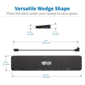 Tripp Lite U442-DOCK7D-B notebook dock & poortreplicator Bedraad USB 3.2 Gen 1 (3.1 Gen 1) Type-C Zwart