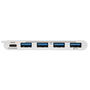 Tripp Lite U460-004-4A-C interface hub USB 3.2 Gen 1 (3.1 Gen 1) Type-C 5000 Mbit/s Wit