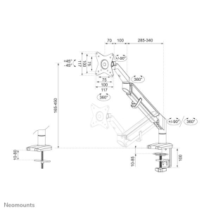 Neomounts by Newstar monitor bureausteun