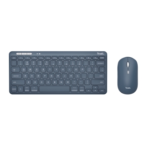 Trust Lyra toetsenbord Inclusief muis RF-draadloos + Bluetooth QWERTY Amerikaans Engels Blauw