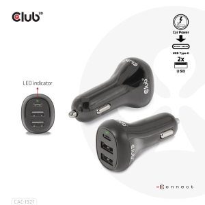 CLUB3D Notebook / Laptop Car Charger 36 Watt