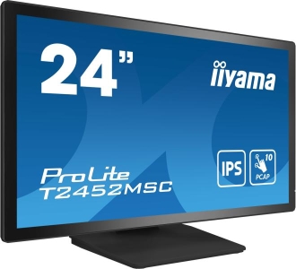 iiyama ProLite T2452MSC-B1 computer monitor 60,5 cm (23.8\") 1920 x 1080 Pixels Full HD LCD Touchscreen Multi-gebruiker Zwart