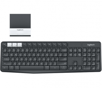 Logitech K375s toetsenbord RF-draadloos + Bluetooth AZERTY Belgisch Grafiet, Wit