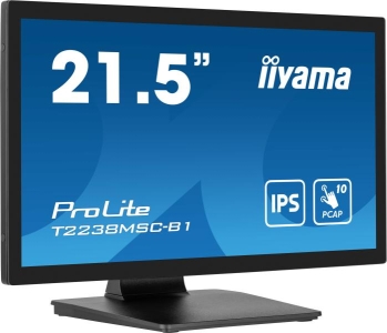 iiyama ProLite T2238MSC-B1 computer monitor 54,6 cm (21.5\") 1920 x 1080 Pixels Full HD LED Touchscreen Zwart