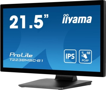 iiyama ProLite T2238MSC-B1 computer monitor 54,6 cm (21.5\") 1920 x 1080 Pixels Full HD LED Touchscreen Zwart