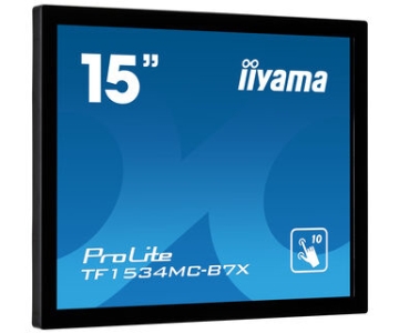 iiyama ProLite TF1534MC-B7X touch screen-monitor 38,1 cm (15\") 1024 x 768 Pixels Multi-touch Multi-gebruiker Zwart