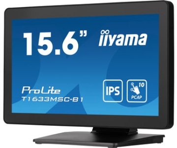 iiyama ProLite T1633MSC-B1 computer monitor 39,6 cm (15.6\") 1920 x 1080 Pixels Full HD LCD Touchscreen Zwart