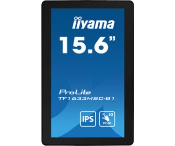 iiyama ProLite TF1633MSC-B1 computer monitor 39,6 cm (15.6\") 1920 x 1080 Pixels Full HD Touchscreen Zwart