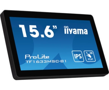 iiyama ProLite TF1633MSC-B1 computer monitor 39,6 cm (15.6\") 1920 x 1080 Pixels Full HD Touchscreen Zwart