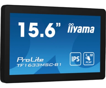 iiyama ProLite TF1633MSC-B1 computer monitor 39,6 cm (15.6\") 1920 x 1080 Pixels Full HD Touchscreen Zwart