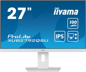 iiyama ProLite XUB2792QSU-W6 computer monitor 68,6 cm (27\") 2560 x 1440 Pixels Wide Quad HD LED Wit