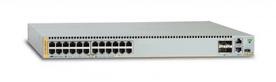 24 x 10/100/1000BASE-TX PoE+ ports  2 x