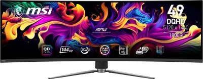 MSI MPG 491CQP QD-OLED computer monitor 124,5 cm (49\") 5120 x 1440 Pixels DQHD QDOLED Zwart