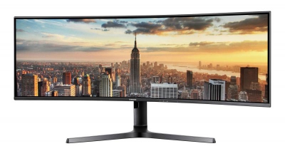 Samsung CJ890 C43J890DKU 110,2 cm (43.4\") 3840 x 1200 Pixels LED Blauw, Grijs