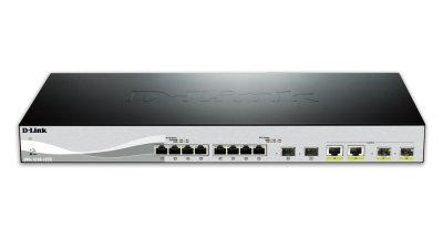 D-Link DXS-1210-12TC/E netwerk-switch Managed L2 10G Ethernet (100/1000/10000) 1U Zwart, Zilver